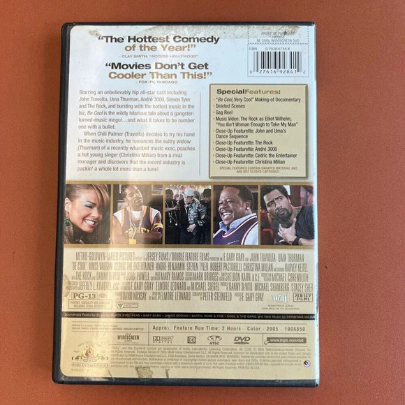 Be Cool (DVD, 2005, Widescreen) John Travolta, Uma Thurman, Vince Vaughn, Rock - Picture 2 of 3